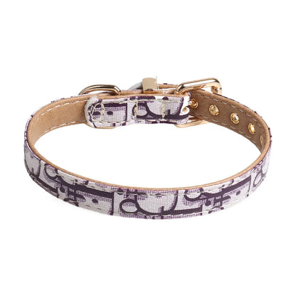 "Dior-Inspired Elegant Pet Collar and Leash Set