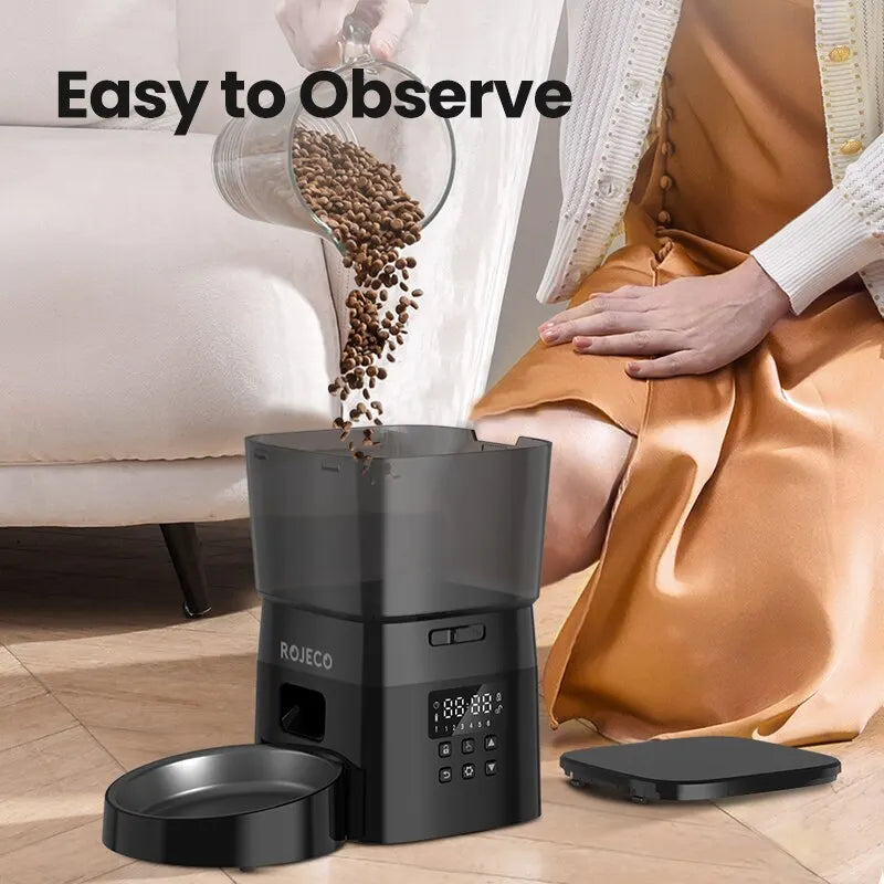 ROJECO Automatic Pet Food Feeder