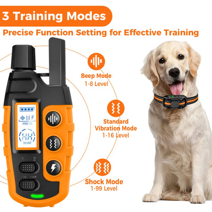 "3300FT Waterproof Electric Dog Training Collar with Remote Control"