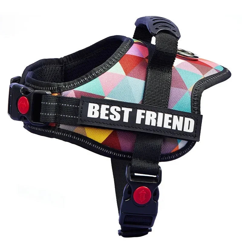 "Custom Adjustable Dog Harness – High-Quality Nylon Vest for Small & Large Dogs