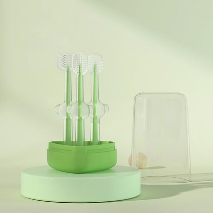 3Pc 3 Sided Pet Tooth Brush