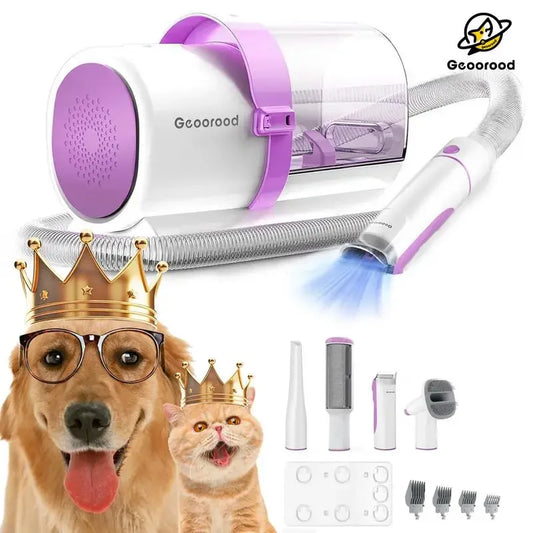 Geoorood Dog Grooming  Vacuum,  2.5L Pet Grooming Kit & Vacuum Suction Pet Hair, Professional Clippers