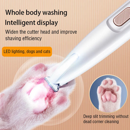 New Dog Paw Trimmer with LED Light Fully Waterproof