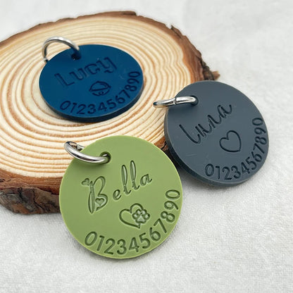 Silicone Pet Anti-lost ID Tag Personalized Engraving!