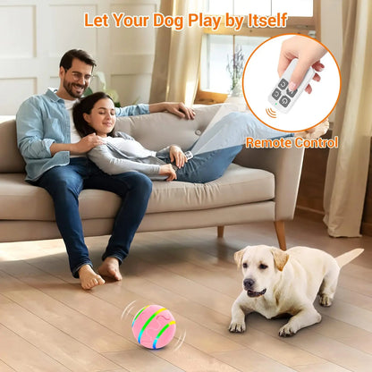 "Remote Control Interactive Dog Ball – Automated Fun for Aggressive Chewers"