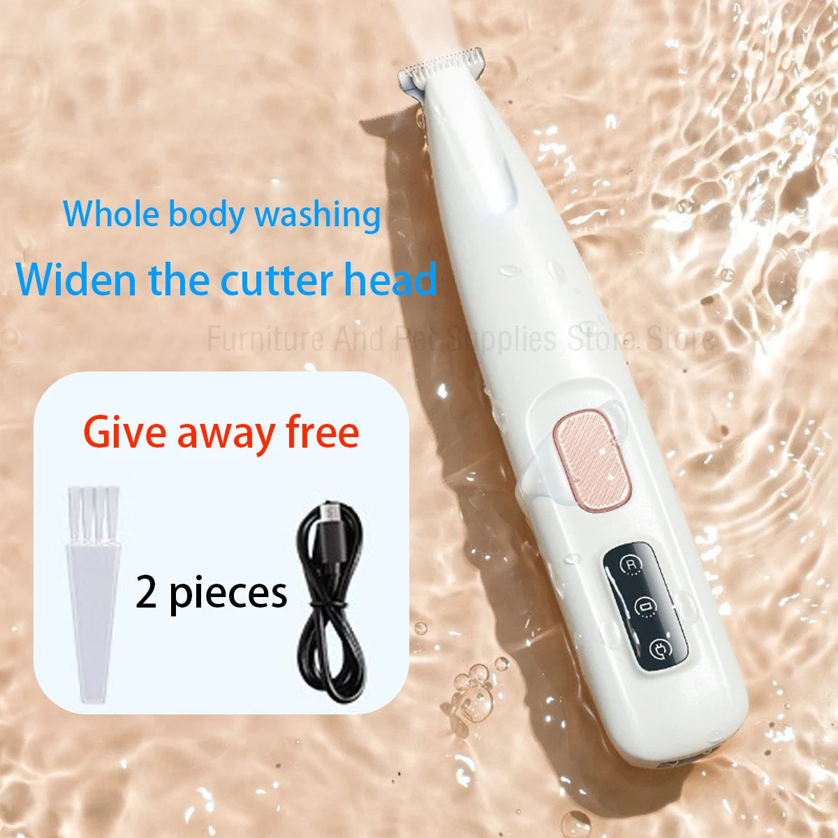 New Dog Paw Trimmer with LED Light Fully Waterproof