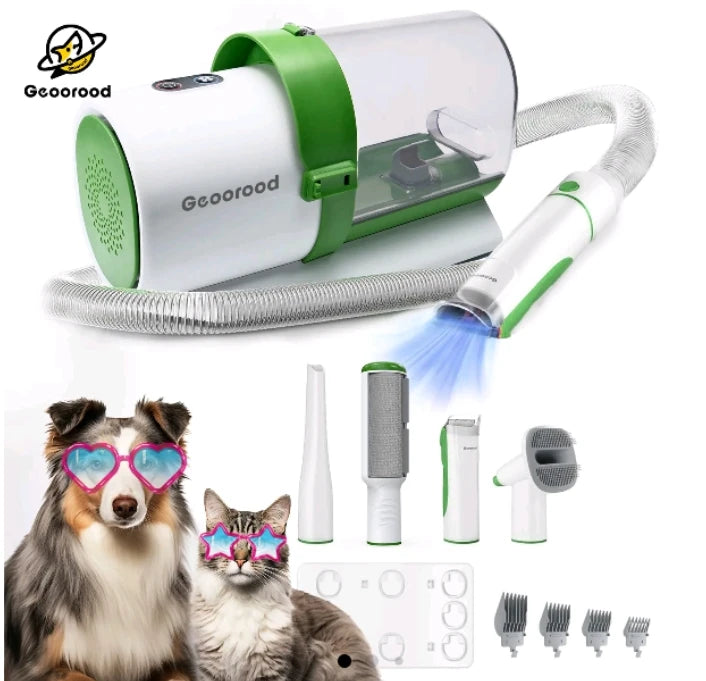 Geoorood Dog Grooming  Vacuum,  2.5L Pet Grooming Kit & Vacuum Suction Pet Hair, Professional Clippers