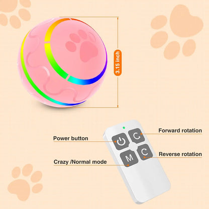 "Remote Control Interactive Dog Ball – Automated Fun for Aggressive Chewers"