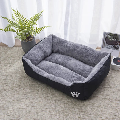 "Color Square Winter Soft Warm Pet House – Waterproof Dog Bed"