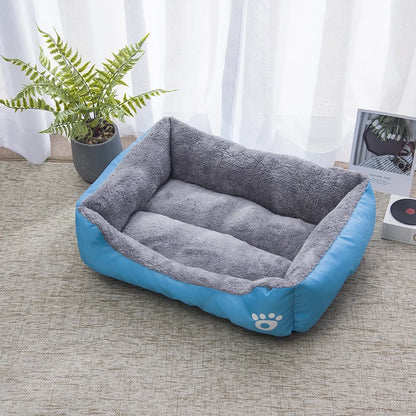 "Color Square Winter Soft Warm Pet House – Waterproof Dog Bed"