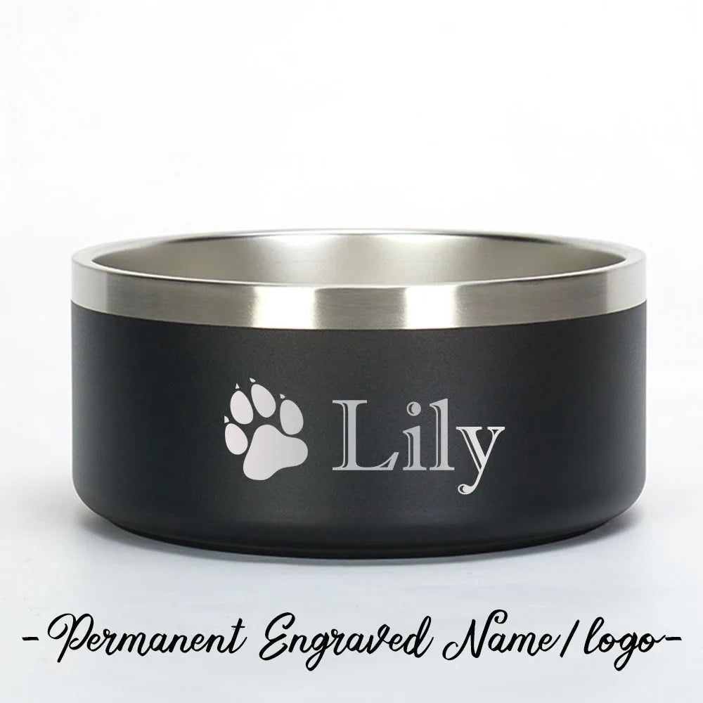 Personalized Stainless Steel Dog Bowls with Name