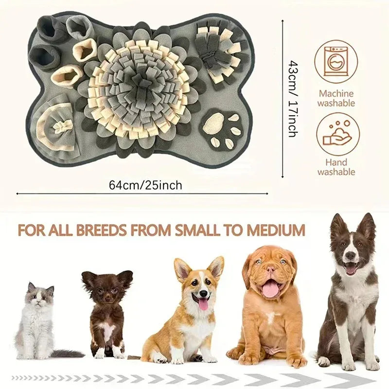 "Interactive Foraging Smell Training Mat for Dogs – Slow Food Blanket"