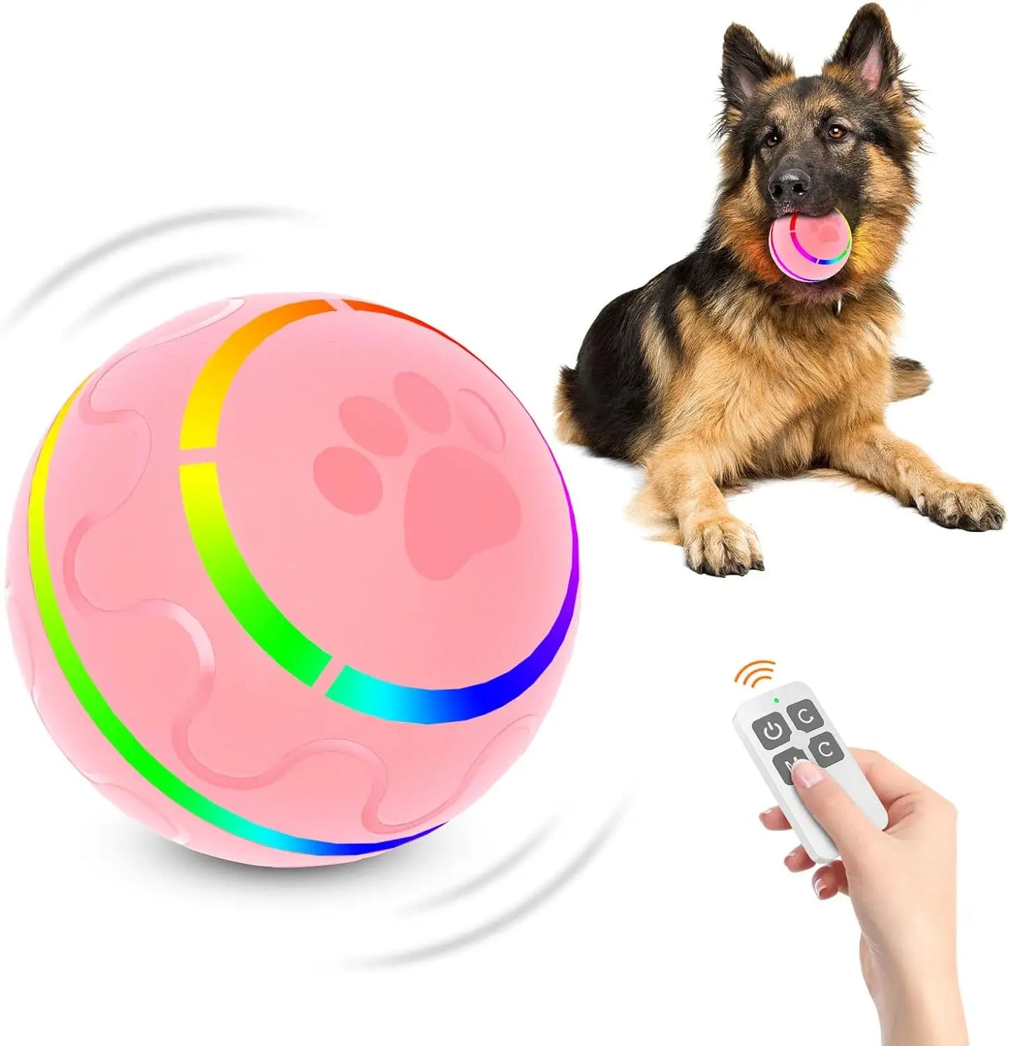 "Remote Control Interactive Dog Ball – Automated Fun for Aggressive Chewers"