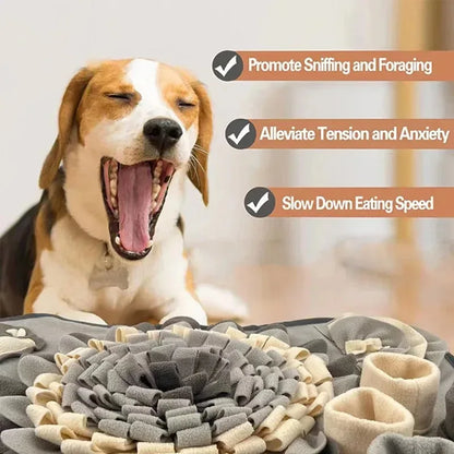 "Interactive Foraging Smell Training Mat for Dogs – Slow Food Blanket"